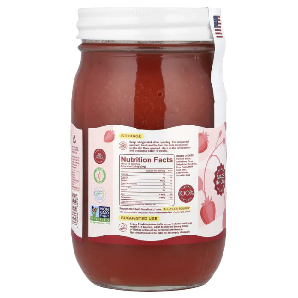 Суперфуд з моря, натуральний, Natural Superfood From The Sea, True Sea Moss, морський мох, полуниця, 473 г