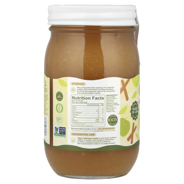 Суперфуд із моря, натуральний, Natural Superfood From The Sea, True Sea Moss, морський мох, яблуко та кориця, 473 г