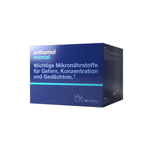 Вітаміни для роботи мозку, Mental, Orthomol, 90 капсул + 30 порошків