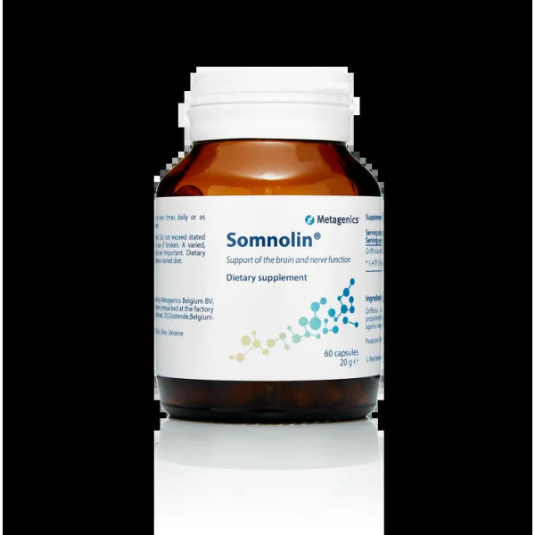 Підтримка настрою, 5-гідрокситриптофан, Somnolin, Metagenics, 60 таблеток