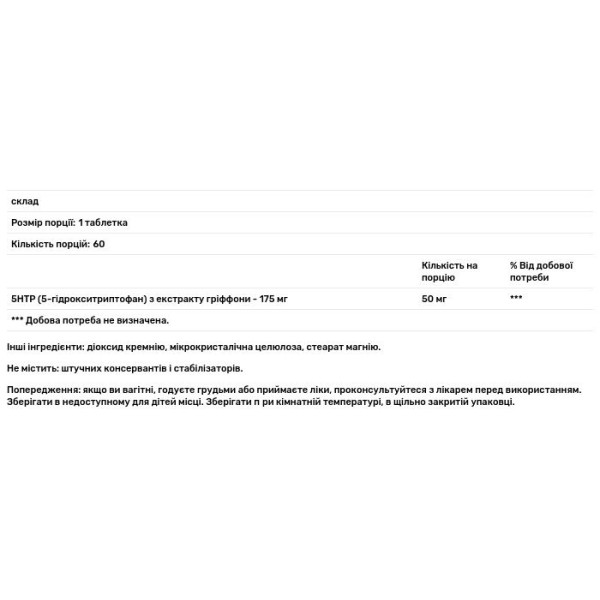 Підтримка настрою, 5-гідрокситриптофан, Somnolin, Metagenics, 60 таблеток