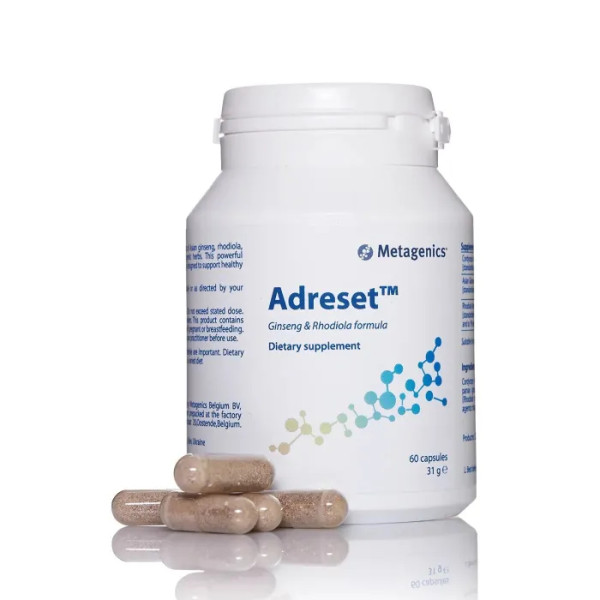 Адаптоген, трав'яна формула, Adreset, Metagenics, 60 капсул