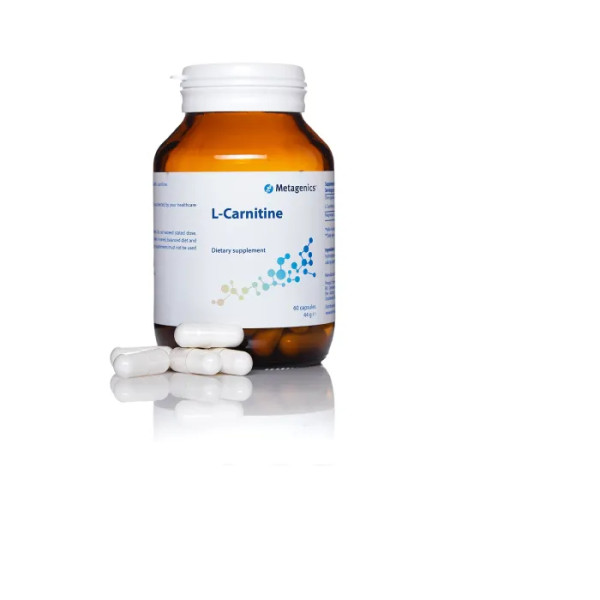 L-карнітин, L-Carnitine, Metagenics, 500 мг, 60 капсул