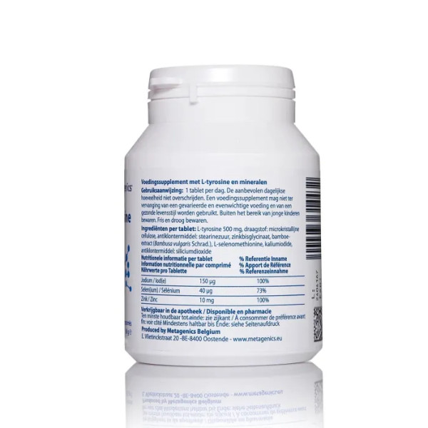 Підтримка щитовидної залози, йодін та тирозин, Iodine Tyrosine, Metagenics, для нормального вироблення гормонів, 60 капсул