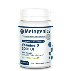 Витамин D 3000 МЕ, Vitamine D 3000 IU Metagenics, жевательные вкус лайм, 120 таблеток