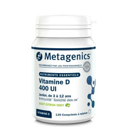 Вітамін D 400 МО жувальний, смак лайма, Metagenics Vitamin D, 120 жувальних таблеток