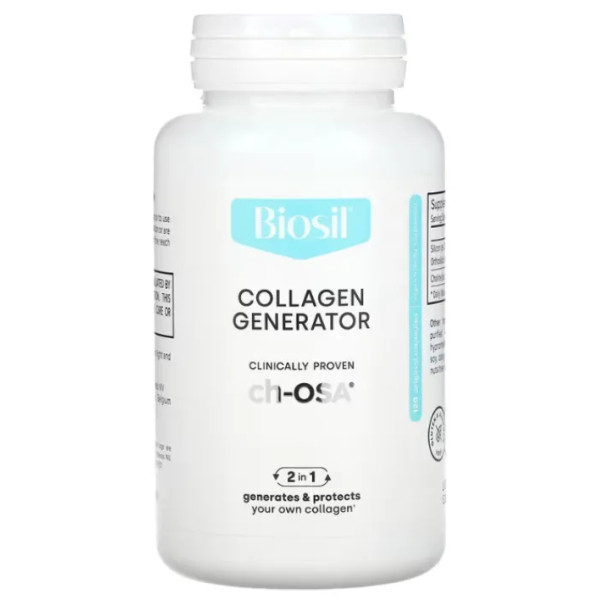 Коллаген активатор BioSil, Collagen Generator, Natural Factors, 120 капсул