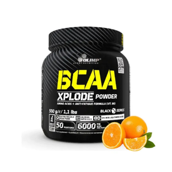 Комплекс амінокислот ВСАА, BCAA XPLODE, Olimp, зі смаком апельсину, 500 г