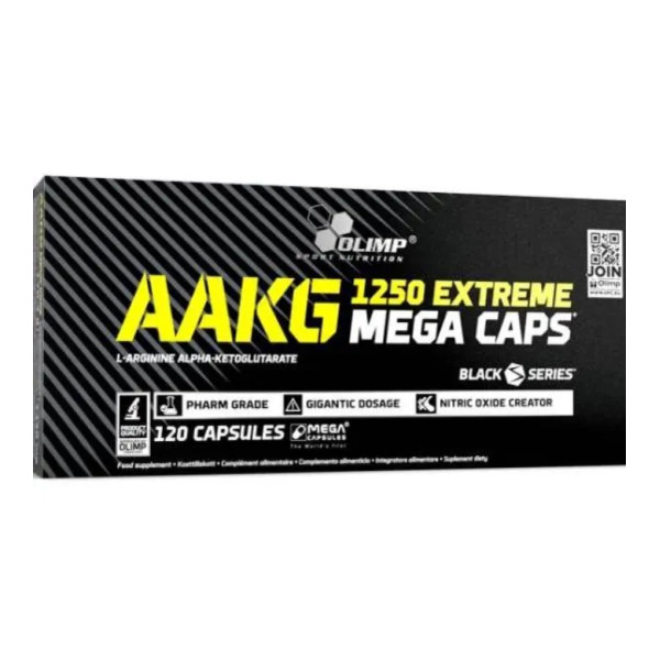 L-аргінін, AAKG Extreme, 1250 мг, Olimp, 120 капсул