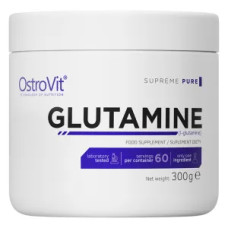 L глютамин 5000 мг порошок без вкуса, OstroVit L-Glutamine, 300 г