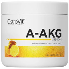 Аргинин альфа-кетоглутарат A-AKG вкус лимона, OstroVit A-AKG, 200 г