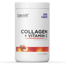 Колаген із вітаміном C смак персика, OstroVit Collagen + Vitamin C, 400 г