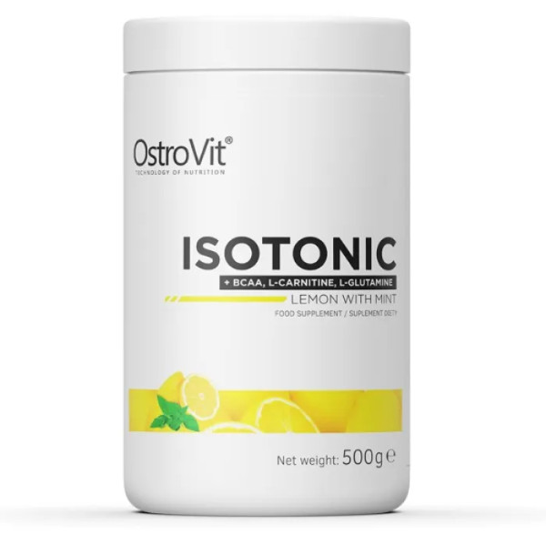 Ізотонік, Isotonic, Ostrovit, зі смаком лимон-м'ята, порошок, 500 гр