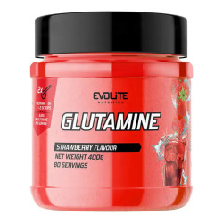 Глутамін порошок, Glutamine Evolite Nutrition, смак полуниці, 400 г