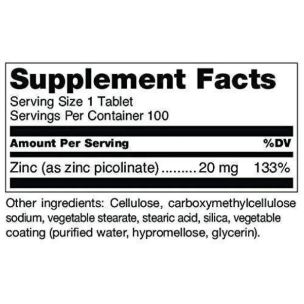 Цинк піколінат, Zinc Picolinate, Douglas Laboratories, 50 мг, 100 таблеток