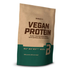 Протеин веганский, BiotechUSA Vegan Protein, гороховый и рисовый, вкус ванильное печенье, порошок, 500 г (20 пакетиков)