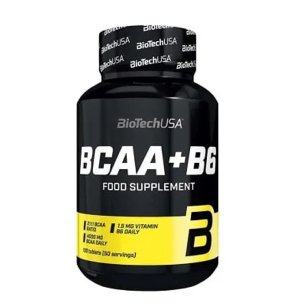 Амінокислоти BCAA+B6, BCAA+B6, BioTech USA, 100 таблеток