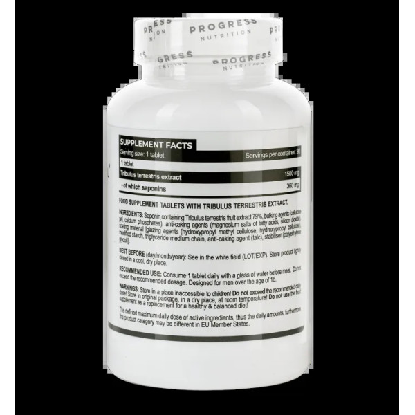 Тестостероновий бустер, TEST 1500 mg Tribulus, Progress Nutrition, 90 таблеток