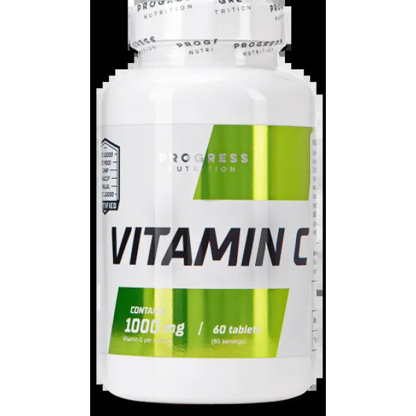 Вітамін C, Vitamin C, Progress Nutrition, 1000 мг, 60 таблеток