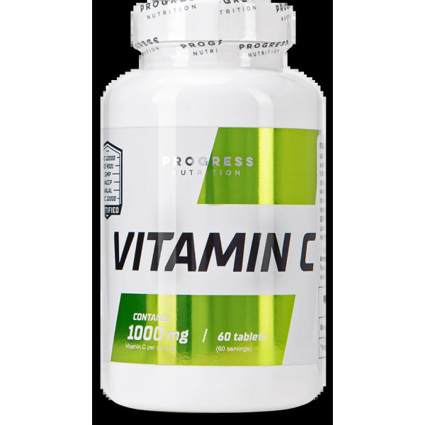 Вітамін C, Vitamin C, Progress Nutrition, 1000 мг, 60 таблеток