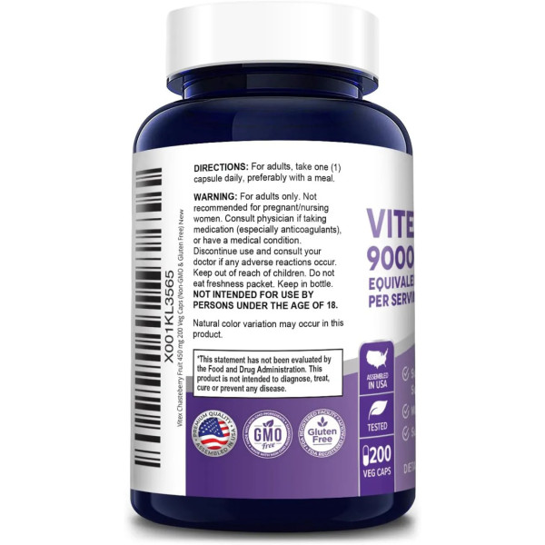 Вітекс священний, екстракт плодів, Vitex Fruit, NusaPure, для жінок, 20:1, 9000 мг, 200 веганських капсул