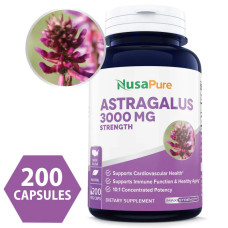Астрагал 3000 мг, NusaPure Astragalus, 200 капсул