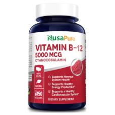 Вітамін B12 5000 мкг, Vitamin B12 NusaPure, 150 вегетаріанських капсул