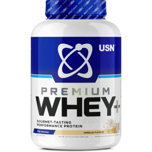 Сироватковий протеїн, Whey+ Premium Protein, USN, смак ванілі, 2 кг