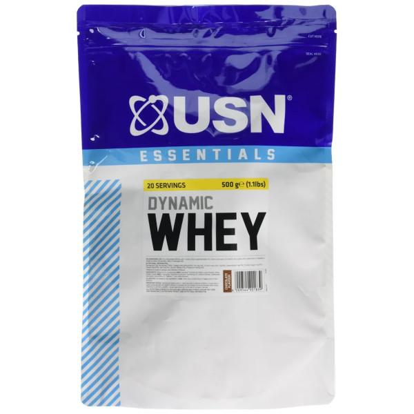 Протеїн, Essentials Dynamic Whey, USN, сироватковий, смак шоколаду, 500 г