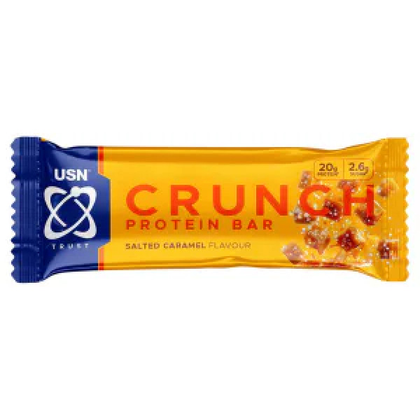 Протеїновий батончик, Trust Crunch Bar, USN, солона карамель, 1 шт (60 г)