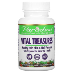 Витамины для кожи и волос, Healthy Hair & Skin, Paradise Herbs, 60 капсул