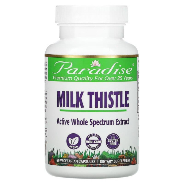 Розторопша (Milk Thistle), Paradise Herbs, 120 капсул