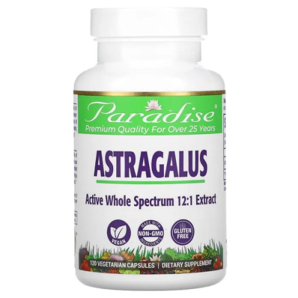 Астрагал, Astragalus, Paradise Herbs, 120 капсул