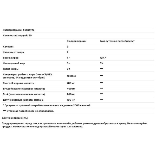 Омега-3 риб'ячий жир, Omega-3 Fish oil, Paradise Herbs, вища якість, 1000 мг, 30 вегетаріанських капсул