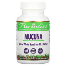 Мукуна, Paradise Herbs Mucuna, 60 капсул