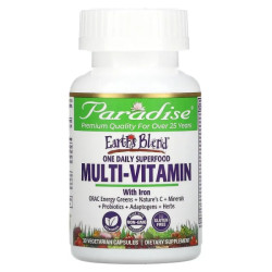 Мультивітаміни + суперфуд із залізом, Multivitamin Paradise Herbs, 30 капсул
