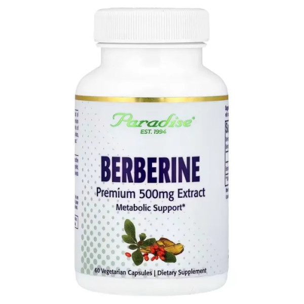 Берберін, Berberine Extract, Paradise Herbs, екстракт, 60 вегетаріанських капсул