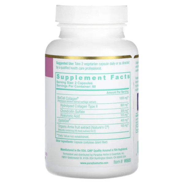 Колаген для жінок, Whole-Woman Collagen, Paradise Herbs, 120 вегетаріанських капсул
