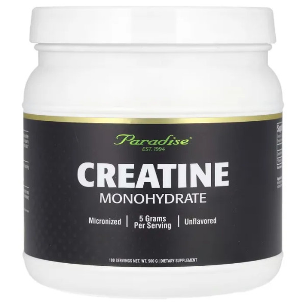 Креатин моногідрат, Creatine Monohydrate, Paradise Herbs, без добавок, 500 г