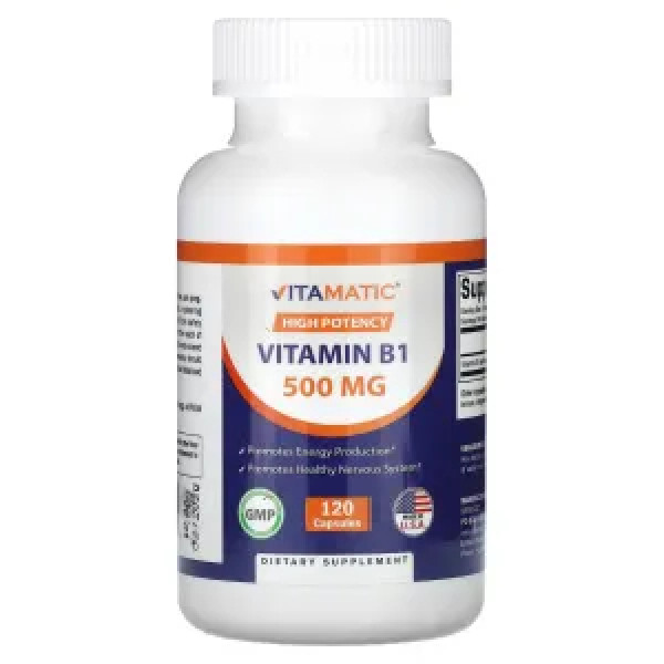Вітамін В1, Vitamin B1, Vitamatic, 500 мг, 120 капсул