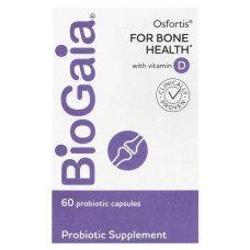 Здоров'я кісток пробіотик з вітаміном D, BioGaia Osfortis with Vitamin D, 60 пробіотичних капсул