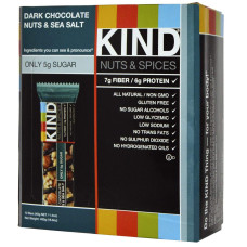 Батончики темний шоколад горіхи морська сіль, KIND Bars Nuts & Spices, 12 шт