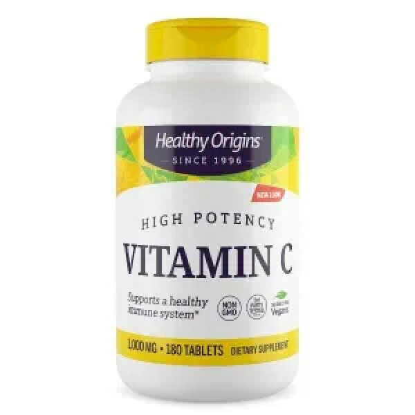 Вітамін С, Vitamin C, Healthy Origins, 1000 мг, 180 таблеток