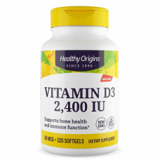 Витамин D3 2400 МО, Healthy Origins Vitamin D3, 120 гелевых капсул