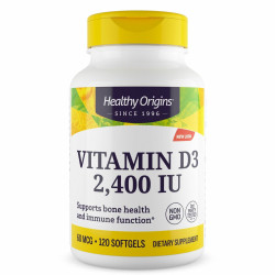 Витамин D3 2400 МО, Healthy Origins Vitamin D3, 120 гелевых капсул