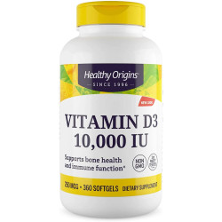 Вітамін D3 10 000 МЕ, Healthy Origins Vitamin D3, 360 гелевих капсул