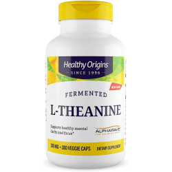 L-теанін 100 мг, L-Theanine Healthy Origins, 180 вегетаріанських капсул