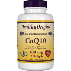 Коензим Q10 100 мг, Kaneka Q10, CoQ10 Gels Healthy Origins, 10 капсул
