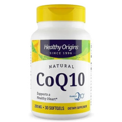 Коэнзим Q10 200 мг, Healthy Origins CoQ10 Kaneka Q10, 30 гелевых капсул