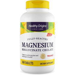 Магній бісгліцинат хелат 200 мг, Healthy Origins Magnesium Bisglycinate Chelate, 360 таблеток